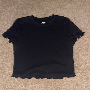 Gently Worn Black Ripple bottom crop top.